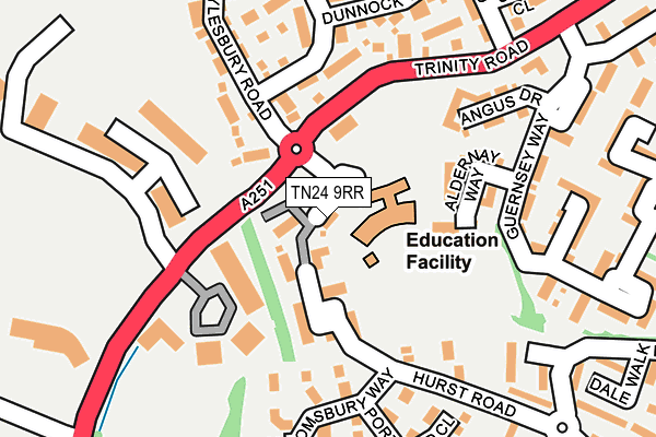 TN24 9RR map - OS OpenMap – Local (Ordnance Survey)