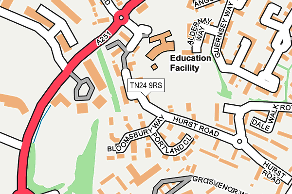TN24 9RS map - OS OpenMap – Local (Ordnance Survey)