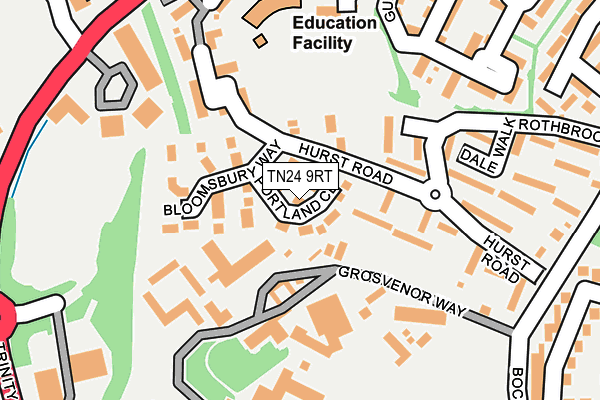 TN24 9RT map - OS OpenMap – Local (Ordnance Survey)