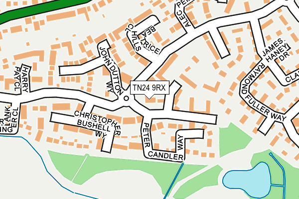 TN24 9RX map - OS OpenMap – Local (Ordnance Survey)