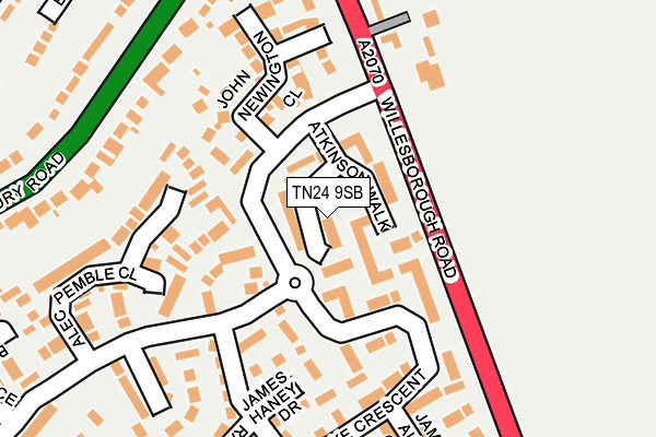 TN24 9SB map - OS OpenMap – Local (Ordnance Survey)