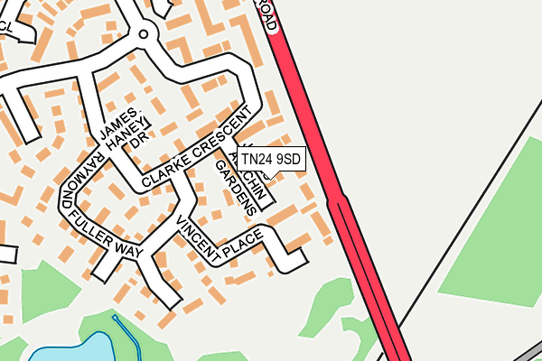 TN24 9SD map - OS OpenMap – Local (Ordnance Survey)