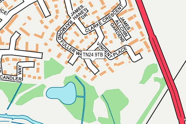 TN24 9TB map - OS OpenMap – Local (Ordnance Survey)