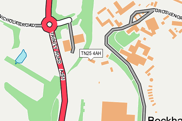 TN25 4AH map - OS OpenMap – Local (Ordnance Survey)