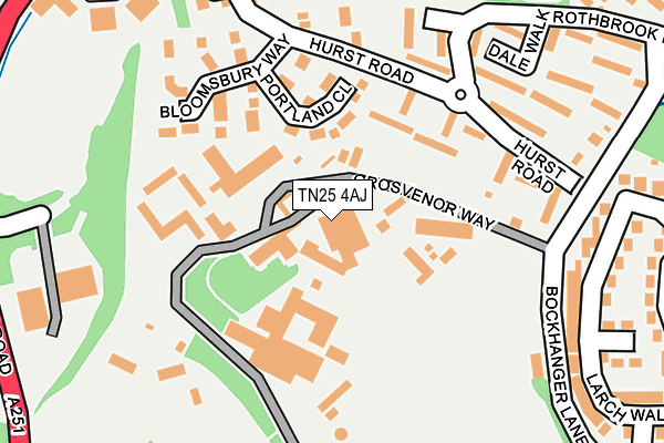 TN25 4AJ map - OS OpenMap – Local (Ordnance Survey)