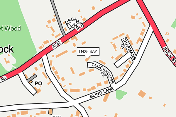TN25 4AY map - OS OpenMap – Local (Ordnance Survey)