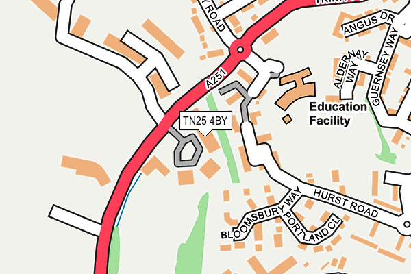 TN25 4BY map - OS OpenMap – Local (Ordnance Survey)