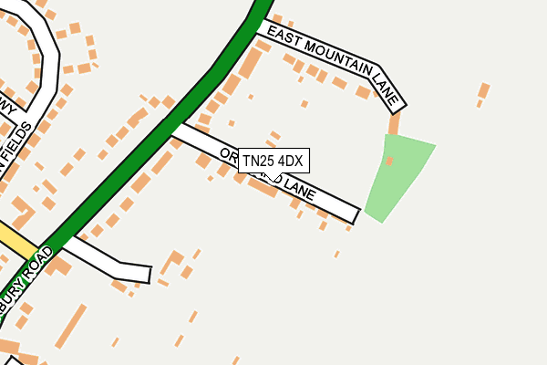 TN25 4DX map - OS OpenMap – Local (Ordnance Survey)