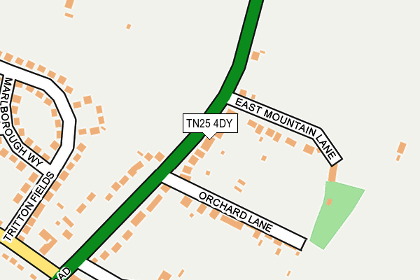 TN25 4DY map - OS OpenMap – Local (Ordnance Survey)