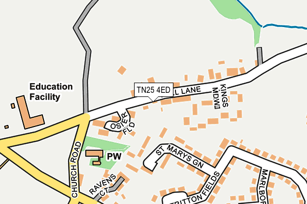 TN25 4ED map - OS OpenMap – Local (Ordnance Survey)