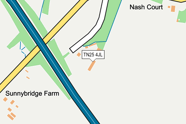 TN25 4JL map - OS OpenMap – Local (Ordnance Survey)