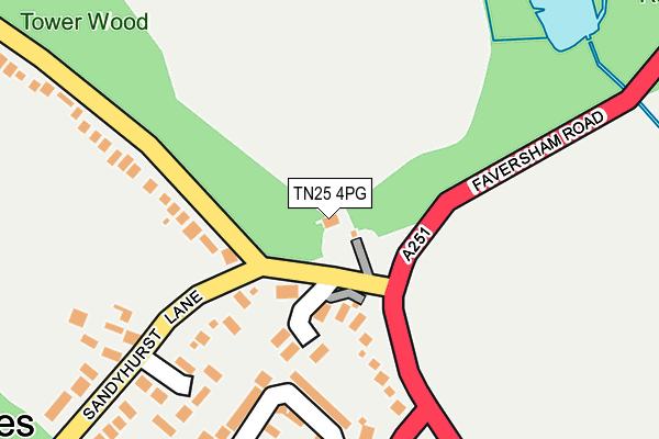 TN25 4PG map - OS OpenMap – Local (Ordnance Survey)