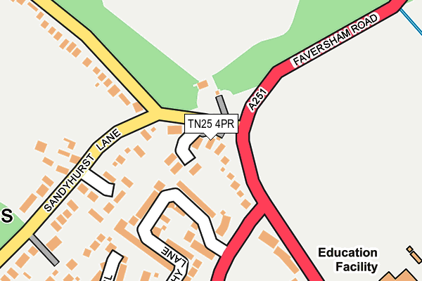 TN25 4PR map - OS OpenMap – Local (Ordnance Survey)