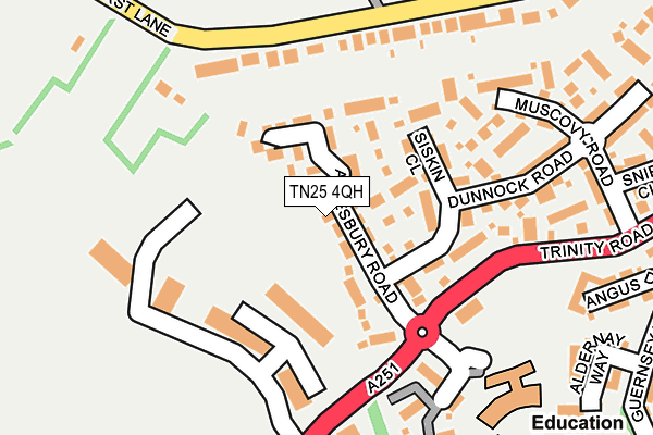 TN25 4QH map - OS OpenMap – Local (Ordnance Survey)