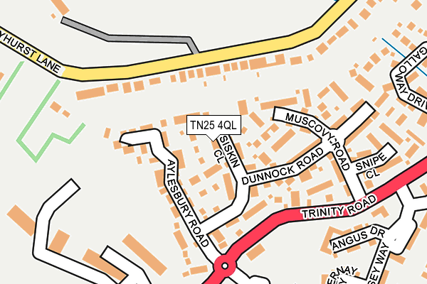 TN25 4QL map - OS OpenMap – Local (Ordnance Survey)