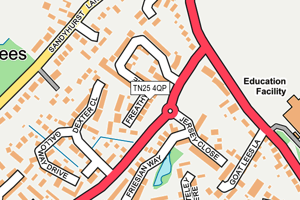 TN25 4QP map - OS OpenMap – Local (Ordnance Survey)