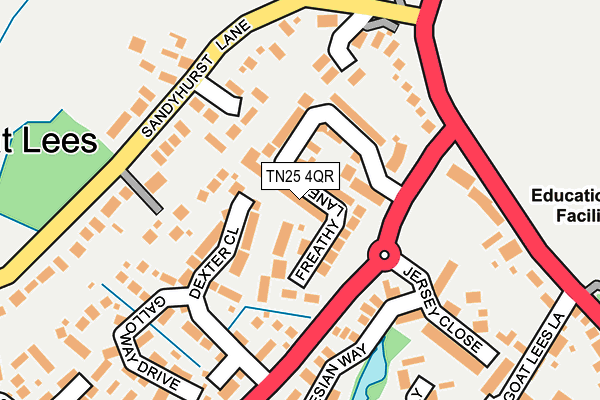 TN25 4QR map - OS OpenMap – Local (Ordnance Survey)