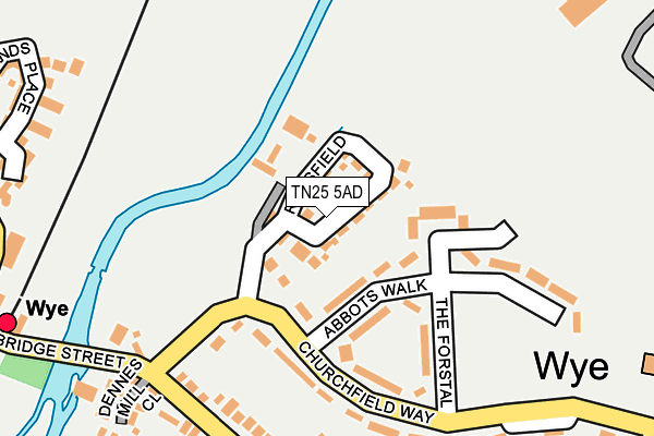 TN25 5AD map - OS OpenMap – Local (Ordnance Survey)