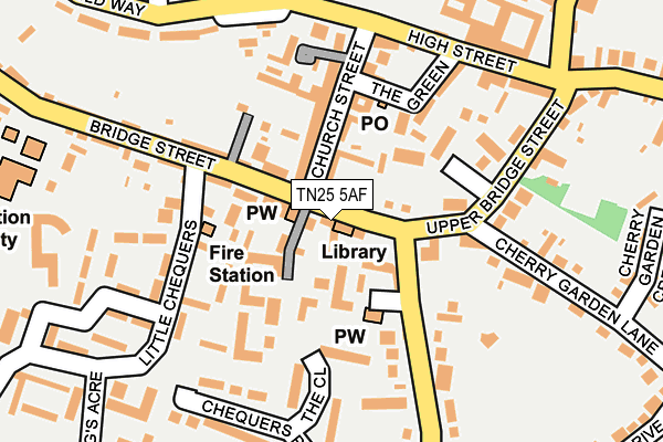 TN25 5AF map - OS OpenMap – Local (Ordnance Survey)