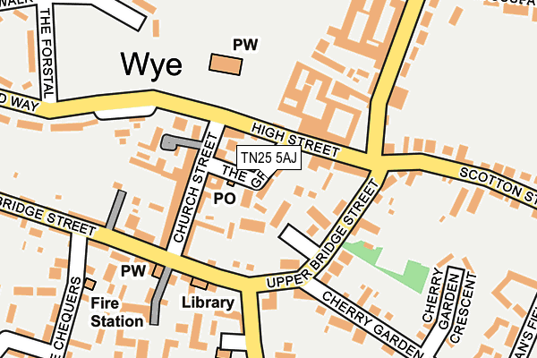 TN25 5AJ map - OS OpenMap – Local (Ordnance Survey)