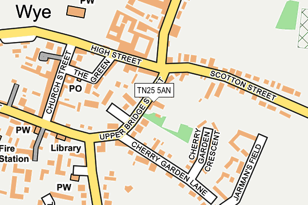 TN25 5AN map - OS OpenMap – Local (Ordnance Survey)