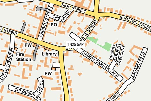 TN25 5AP map - OS OpenMap – Local (Ordnance Survey)