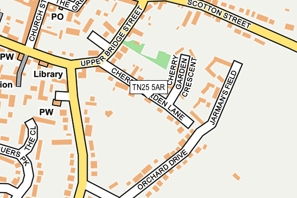 TN25 5AR map - OS OpenMap – Local (Ordnance Survey)