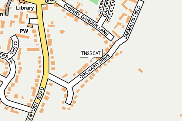TN25 5AT map - OS OpenMap – Local (Ordnance Survey)
