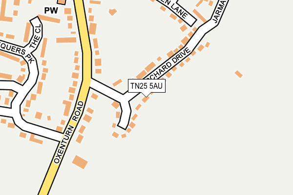 TN25 5AU map - OS OpenMap – Local (Ordnance Survey)