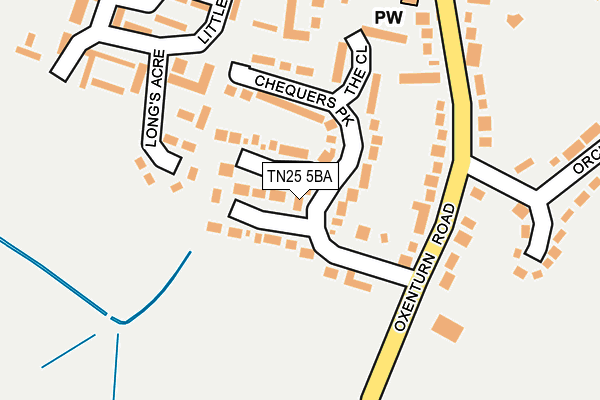 TN25 5BA map - OS OpenMap – Local (Ordnance Survey)