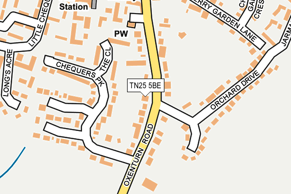 TN25 5BE map - OS OpenMap – Local (Ordnance Survey)
