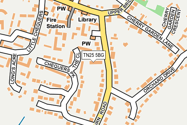 TN25 5BG map - OS OpenMap – Local (Ordnance Survey)