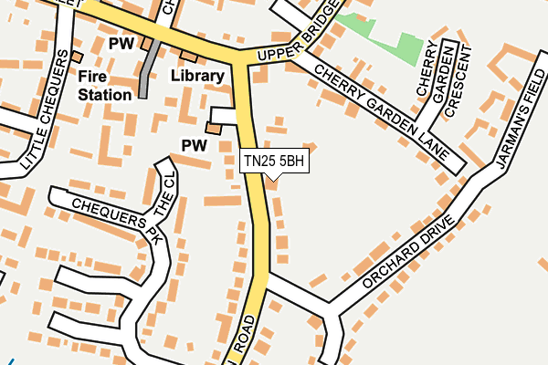 TN25 5BH map - OS OpenMap – Local (Ordnance Survey)