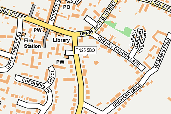 TN25 5BQ map - OS OpenMap – Local (Ordnance Survey)