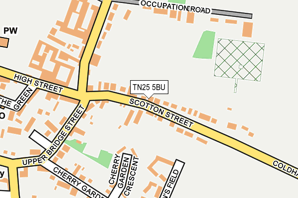 TN25 5BU map - OS OpenMap – Local (Ordnance Survey)