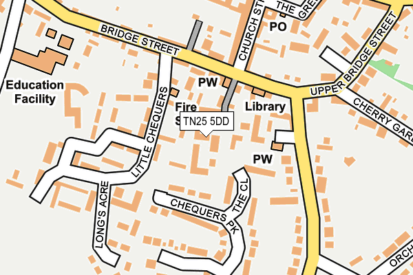 TN25 5DD map - OS OpenMap – Local (Ordnance Survey)