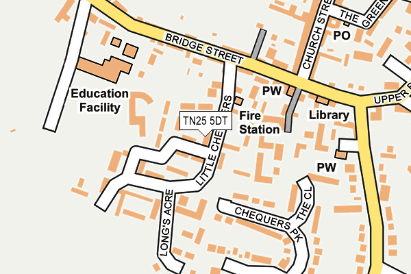 TN25 5DT map - OS OpenMap – Local (Ordnance Survey)