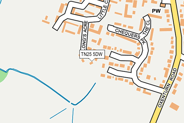 TN25 5DW map - OS OpenMap – Local (Ordnance Survey)