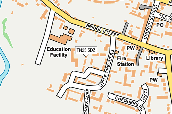 TN25 5DZ map - OS OpenMap – Local (Ordnance Survey)