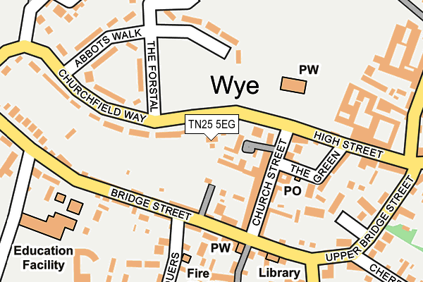 TN25 5EG map - OS OpenMap – Local (Ordnance Survey)