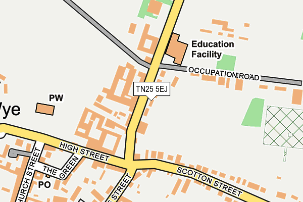 TN25 5EJ map - OS OpenMap – Local (Ordnance Survey)