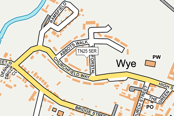 TN25 5ER map - OS OpenMap – Local (Ordnance Survey)