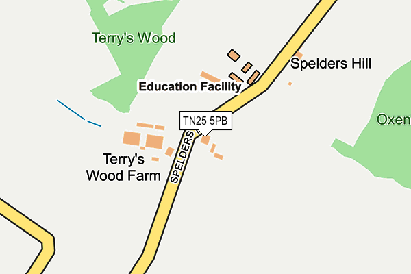 TN25 5PB map - OS OpenMap – Local (Ordnance Survey)