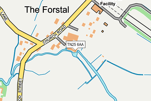 TN25 6AA map - OS OpenMap – Local (Ordnance Survey)