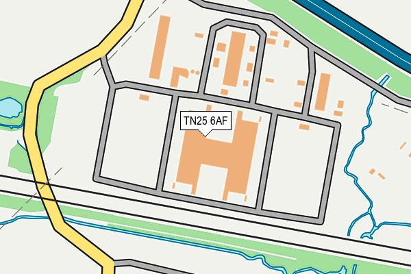TN25 6AF map - OS OpenMap – Local (Ordnance Survey)