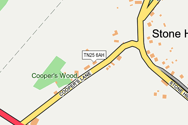 TN25 6AH map - OS OpenMap – Local (Ordnance Survey)