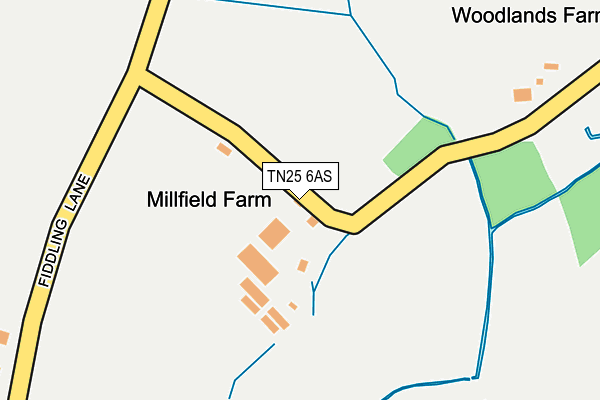 TN25 6AS map - OS OpenMap – Local (Ordnance Survey)