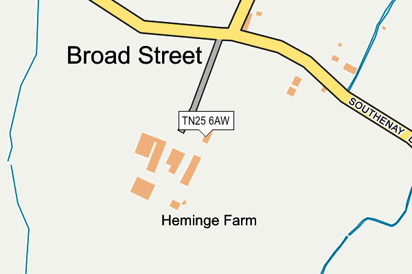 TN25 6AW map - OS OpenMap – Local (Ordnance Survey)