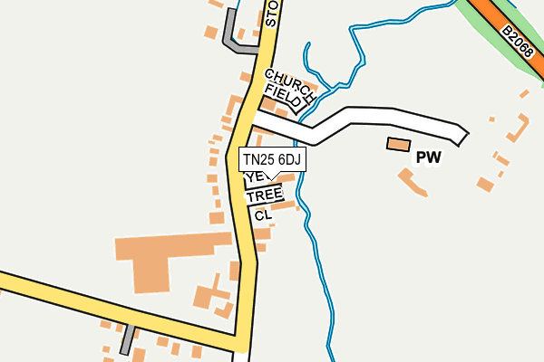 TN25 6DJ map - OS OpenMap – Local (Ordnance Survey)