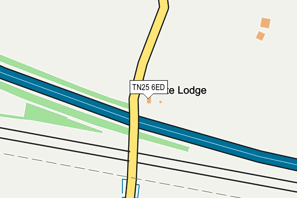 TN25 6ED map - OS OpenMap – Local (Ordnance Survey)